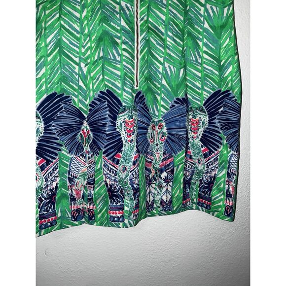 Lilly Pulitzer Mila Shift Dress New 2 Toucan Green Elephants Costa Verde - Picture 5 of 14